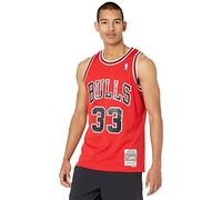 Mitchell & Ness NBA Swingman Road Jersey Bulls 97 Scottie Pippen, Scarlatto, XXL Uomo