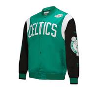 Mitchell & Ness NBA Team Origins - Giacca in raso Lightweight con logo vintage, Boston Celtics, verde, L