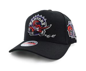 Mitchell & Ness NBA Timeline Classic Red Snapback Cap Toronto Raptors Black, Nero , Taglia unica