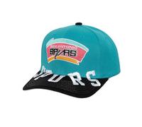Mitchell & Ness NBA Underarch Pro Snapback Cap San Antonio Spurs, turchese, Taglia unica