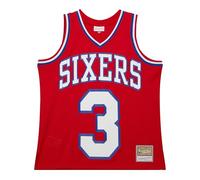 Mitchell & Ness NBA Waxxed Out Jersey Philadelphia 76ers 2002 Allen Iverson, Colore: rosso, L