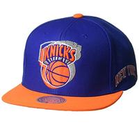 Mitchell & Ness New York Knicks Logo Blur Hardwood Classic Snapback Cap, Blu, Taglia unica