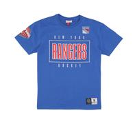 Mitchell & Ness - New York Rangers Logo Tee - - Tops - Uomo - Blu - M
