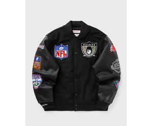 Mitchell & Ness NFL BLACK OUT COLLECTION VARSITY JACKET VINTAGE LOGO LAS VEGAS RAIDERS men Bomber Jackets black in taglia:M
