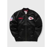 Mitchell & Ness NFL TEAM LEADER SATIN BOMBER VINTAGE LOGO KANSAS CITY CHIEFS men Bomber Jackets black in taglia:XL