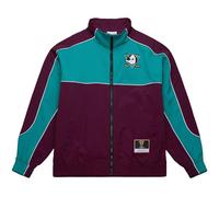 Mitchell & Ness NHL - Giacca in nylon NHL-Merch, da uomo, per le mezze stagioni, per lo sport, Anaheim - Ducks, colore: Nero, M