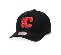 Mitchell & Ness NHL Nostalgic 2.0 Pro Crown Snapback Cap - 100% cotone, regolabile, uomo, donna, bambino, unisex, primavera, estate, autunno, inverno, CALGARY FLAMES, Taglia unica