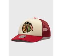 Mitchell & Ness NHL VINTAGE BLOCK TRUCKER CHICAGO BLACKHAWKS men Caps red|beige in taglia:ONE SIZE