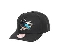 Mitchell & Ness San Jose Sharks Black NHL Team Ground 2.0 PRO Snapback cap - One-Size, Taglia unica