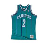 Mitchell & Ness, ,Sport ,Uomo ,Verde ,S Maglia Swingman di Larry Johnson dei Charlotte Hornets