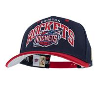 Mitchell & Ness Team Arch Cappellino da Baseball con Chiusura Classic Red Snapback - Houston Rockets (Blu Scuro/Rosso)