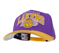 Mitchell & Ness Team Arch Cappellino da Baseball con Chiusura Classic Red Snapback - Los Angeles Lakers (Viola/Giallo)