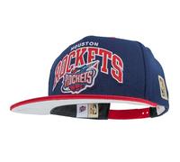Mitchell & Ness Team Arch Cappello da Baseball Snapback (NBA/HWC) - Houston Rockets (Blu Scuro/Rosso)