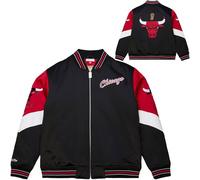 Mitchell & Ness Throw it Back Heavyweight Vintage Satin Giacca (NBA) con cerniera intera, loghi ricamati, uomini, donne, bambini, unisex, primavera, estate, autunno, inverno, Chicago Bulls, S