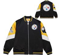 Mitchell & Ness Throw it Back Heavyweight Vintage Satin Giacca (NFL) con cerniera intera, loghi ricamati, uomini, donne, bambini, unisex, primavera, estate, autunno, inverno, L