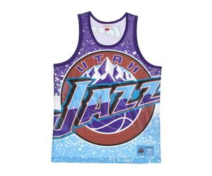 Mitchell & Ness - Utah Jazz Basketball Tank Top - - Sport - Uomo - Multicolore - S