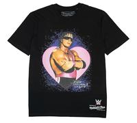Mitchell & Ness Wrestlemania (WWE) Legends Player Maglietta a maniche corte - Bret Hitman Hart 2, taglia M, nero, cotone, uomo, donna, bambini, primavera, estate, autunno, inverno, wrestling