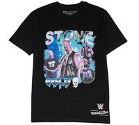 Mitchell & Ness Wrestlemania (WWE) Legends Player Maglietta a maniche corte - Stone Cold Steve Austin 2, taglia XL, nero, cotone, uomo, donna, bambini, primavera, estate, autunno, inverno, wrestling