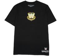 Mitchell & Ness Wrestlemania (WWE) Maglietta a maniche corte Bret Hitman Hart 3, taglia M, nero, cotone, uomo, donna, bambini, primavera, estate, autunno, inverno, wrestling