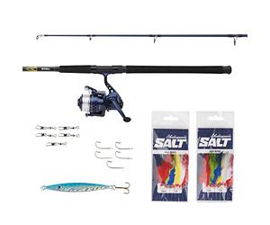Mitchell Neuron Boat Combo Set, Set Canna e Mulinello, Sgombro, Merluzzo, Aringhe, Include accessori per terminali e Ami di Ricambio, Pronto per la Pesca