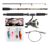 Mitchell Tanager Camouflage Set da pesca telescopica composto da un combo di canna e mulinelli con spago e esche per la pesca di trote e pesce persico