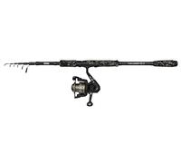 Mitchell Tanager G2 Telespin Combo | Set di canne da spinning telescopiche portatili e mulinelli per la pesca d'acqua dolce | Pescatori principianti e intermedi | Nero, canna 2,40m, mulinello da 2000
