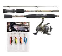 Mitchell Tanager - Set da pesca mimetico composto da canna e mulinello con lenza e esche per la pesca di trote e pesce persico