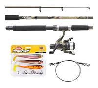 Mitchell Tanager - Set da pesca mimetico composto da canna e mulinello con lenza e esche per la pesca di trote e pesce persico