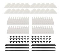 Mitclear Kit di Ricambio per Lavavetri Magnetico - 20 Pezzi di Spugne Grandi, 40 Pezzi di Spugne Piccole, 6 Lame di Gomma, 42 Fibbie