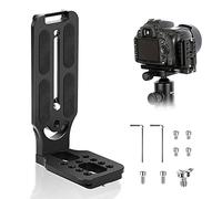 Mitening Supporto Universale per Fotocamera DSLR Verticale L: Piastra di Rilascio Rapido in Alluminio, Costruzione Robusta, per Fotografia Professionale (Nero)