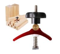 Miter Slot Holdfast - Fence Locking Fastener for Workshop Assembly | Steel Bar with Threaded Handle, Slide Rail, Tabletop Positioning Aid, Cabinet Making Alignment Support Device