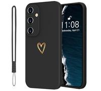 Mitetabo Custodia per Samsung Galaxy A14 5G, motivo cuore d'amore, in silicone, nero