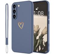 Mitetabo Custodia per Samsung Galaxy A16 5G, motivo cuore d'amore, in silicone, grigio