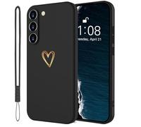 Mitetabo Custodia per Samsung Galaxy A16 5G, motivo cuore d'amore, in silicone, nero