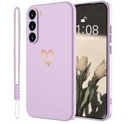 Mitetabo Custodia per Samsung Galaxy A16 5G, motivo cuore d'amore, in silicone, viola