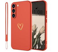 Mitetabo Custodia per Samsung Galaxy A26 5G, motivo cuore d'amore, in silicone, rosso