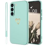 Mitetabo Custodia per Samsung Galaxy A36 5G, motivo cuore d'amore, in silicone, verde menta