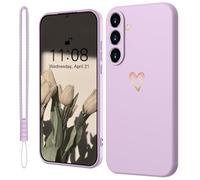 Mitetabo Custodia per Samsung Galaxy A54 5G, in silicone, con cuore d'amore, sottile, antigraffio, protezione completa per Samsung Galaxy A54 5G, viola