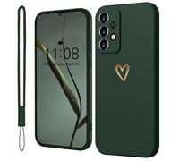 Mitetabo Per Samsung Galaxy A53 5G, custodia in silicone con cuore d'amore, Samsung A53 5G, sottile, antigraffio, protezione completa per Samsung Galaxy A53 5G, verde