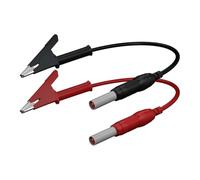 Mitheuum Cavo di prova 4 mm placcato rame spina banana 2-pack rosso 1M | Il nucleo in rame placcato fornisce una conduttività solida, con alloggiamento in metallo/plastica e connettori a banana