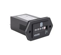 Mitheuum Contaore per 0-99999,9 ore, DC 10-80V, sigillato e antipolvere | Contaore meccanico compatto con ingresso DC 10-80V, intervallo 0-99999,9 ore, sigillato contro polvere e umidità per uso