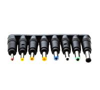 Mitheuum Kit universale convertitore spina DC con 8 jack dimensioni | Opzioni di spina CC in plastica o metallo con jack da 5,5 x 2,1 mm; ampia compatibilità tra i dispositivi comuni per fai da