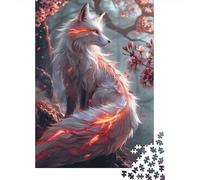 Mitica volpe bianca Puzzle DIY Da 1000 Pezzi, Per Adulti & Adolescenti, Carta Premium Resistente, Decorazione Murale, Regalo Di Pasqua, Puzzle Decorativo 52x38cm/1000pcs