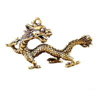 Mitico drago cinese, statuetta in bronzo, ornamento per casa e ufficio, che rappresenta potere, nobiltà e ricchezza