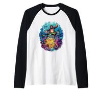 Mitico Polpo Kraken Tesoro dei Pirati Maglia con Maniche Raglan