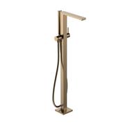 hansgrohe Tecturis E miscelatore monocomando per vasca, a pavimento, sporgenza 264 mm, incl. accessori, 2 utenze, 73445, Colorazione: Bronzo spazzolato