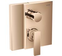 Mitigeur de bain AXOR Edge de la taille d'une main, encastré avec combinaison de sécurité intégrée selon la norme EN1717, 46420300, 46420300, Colorazione: Oro rosso lucido
