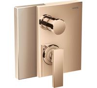 Mitigeur de bain AXOR Edge de la taille d'une main, encastré avec combinaison de sécurité intégrée selon la norme EN1717, taillé en diamant, 46421300, 46421300, Colorazione: Oro rosso lucido