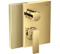 Mitigeur de bain AXOR Edge de la taille d'une main, encastré avec combinaison de sécurité intégrée selon la norme EN1717, taillé en diamant, 46421990, 46421990, Colorazione: Ottica in oro lucido