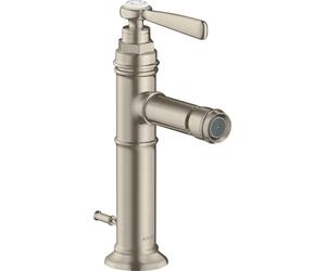 Mitigeur de bidet AXOR Montreux à levier unique de la taille d'une main, avec poignée à levier et vide-poche, 16526820, 16526820, Colorazione: Nichel spazzolato